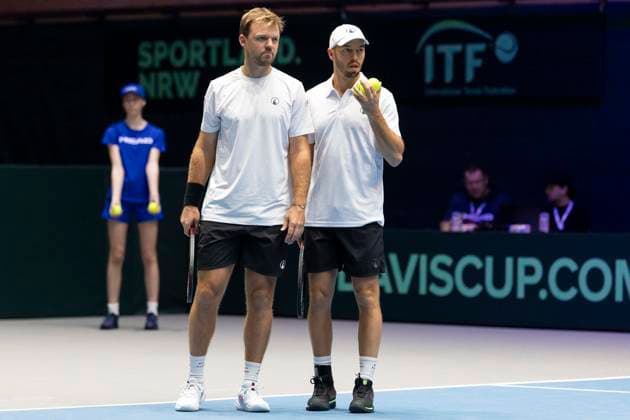 Davis Cup: Deutschland - Peru, 07.02.2026 Doppel Krawietz und Puetz (GER) vs. Buse und Huertas del Pino (PER) während des Davis Cup Davis Cup: Deutschland - Peru im CASTELLO am February 7, 2026 in Duesseldorf, Germany. Copyright: xBEAUTIFULxSPORTS KennyxBeelex