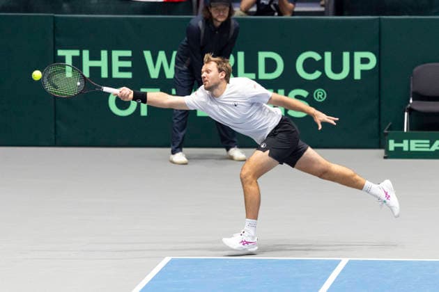 Davis Cup: Deutschland - Peru, 07.02.2026 Krawietz GER) während des Davis Cup Davis Cup: Deutschland - Peru im CASTELLO am February 7, 2026 in Duesseldorf, Germany. Copyright: xBEAUTIFULxSPORTS KennyxBeelex