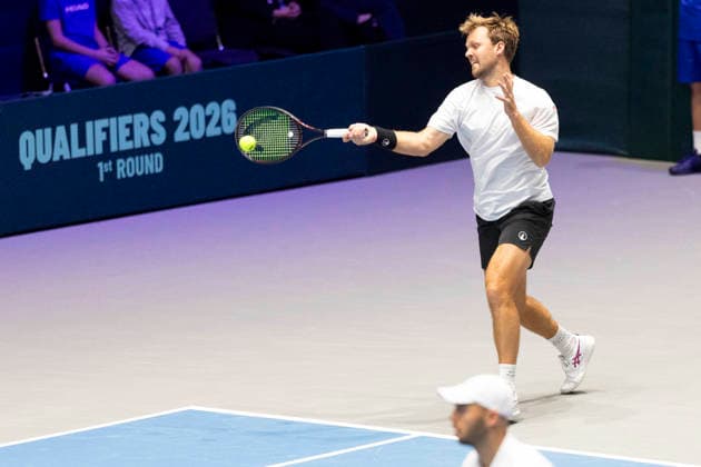 Davis Cup: Deutschland - Peru, 07.02.2026 Doppel Krawietz und Puetz (GER) vs. Buse und Huertas del Pino (PER) während des Davis Cup Davis Cup: Deutschland - Peru im CASTELLO am February 7, 2026 in Duesseldorf, Germany. Copyright: xBEAUTIFULxSPORTS KennyxBeelex
