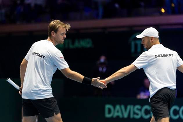 Davis Cup: Deutschland - Peru, 07.02.2026 Doppel Krawietz und Puetz (GER) vs. Buse und Huertas del Pino (PER) während des Davis Cup Davis Cup: Deutschland - Peru im CASTELLO am February 7, 2026 in Duesseldorf, Germany. Copyright: xBEAUTIFULxSPORTS KennyxBeelex