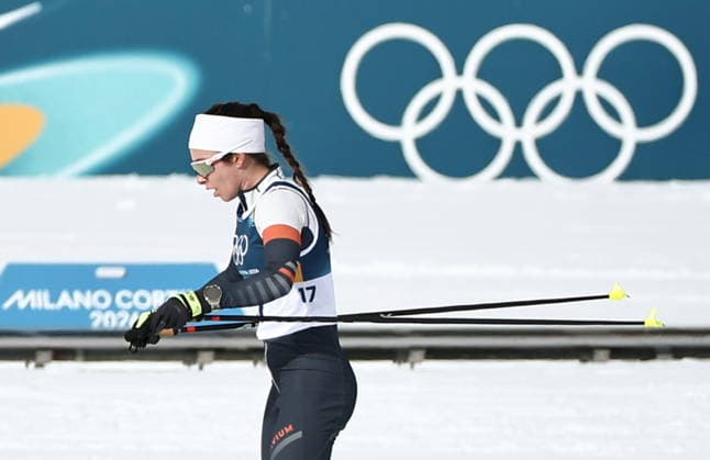 ITALY, TRENTINO-SOUTH TYROL - FEBRUARY 7, 2026: Dariya Nepryaeva of Russia competes in a women s 10km + 10km skiathlon race during the 2026 Winter Olympic Games, Olympische Spiele, Olympia, OS at the Tesero Cross-Country Skiing Stadium 2026 Winter Olympics: Cross-Country Skiing  - ZUMAt113 20260207_zaa_t113_176 Copyright: xMikhailxTereshchenkox