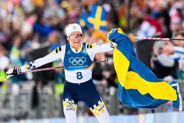 260207 Frida Karlsson of Sweden celebrates when competing in the women s 20 km cross-country skiing skiathlon during day 1 of the 2026 Winter Olympics on February 7, 2026 in Val di Fiemme. Photo: Maxim Thore BILDBYRAN kod MT MT0961 skidor cross-country skiing langrenn Olympic Games, Olympische Spiele, Olympia, OS olympics winter olympics os ol olympiska spel vinter-os olympiske leker milano cortina 2026 milan cortina 2026 milano cortina 2026 olympic games milano cortina 2026 winter olympic games milano cortina-os milano cortina-ol vinter-ol 1 bbeng skiathlon dam os-guld guld jubel medalj sverige *** 260207 Frida Karlsson of Sweden celebrates when competing in the women s 20 km cross country skiing skiathlon during day 1 of the 2026 Winter Olympics on February 7, 2026 in Val di Fiemme Photo Maxim Thore BILDBYRAN kod MT MT0961 skidor cross country skiing langrenn olympic games olympics winter olympics os ol olympiska spel vinter os olympiske leker milano cortina 2026 milan cortina 2026 milano cortina 2026 olympic games milano cortina 2026 winter olympic games milano cortina os milano cortina ol vinter ol 1 bbeng skiathlon dam os guld guld jubel medalj sverige  Copyright: MAXIMxTHORE BB260207MT076