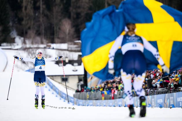 260207 Ebba Andersson of Sweden and Frida Karlsson of Sweden celebrate after the women s 20 km cross-country skiing skiathlon during day 1 of the 2026 Winter Olympics on February 7, 2026 in Val di Fiemme. Photo: Maxim Thore BILDBYRAN kod MT MT0961 skidor cross-country skiing langrenn Olympic Games, Olympische Spiele, Olympia, OS olympics winter olympics os ol olympiska spel vinter-os olympiske leker milano cortina 2026 milan cortina 2026 milano cortina 2026 olympic games milano cortina 2026 winter olympic games milano cortina-os milano cortina-ol vinter-ol 1 bbeng skiathlon dam os-guld guld jubel medalj silver *** 260207 Ebba Andersson of Sweden and Frida Karlsson of Sweden celebrate after the women s 20 km cross country skiing skiathlon during day 1 of the 2026 Winter Olympics on February 7, 2026 in Val di Fiemme Photo Maxim Thore BILDBYRAN kod MT MT0961 skidor cross country skiing langrenn olympic games olympics winter olympics os ol olympiska spel vinter os olympiske leker milano cortina 2026 milan cortina 2026 milano cortina 2026 olympic games milano cortina 2026 winter olympic games milano cortina os milano cortina ol vinter ol 1 bbeng skiathlon dam os guld guld jubel medalj silver  Copyright: MAXIMxTHORE BB260207MT077