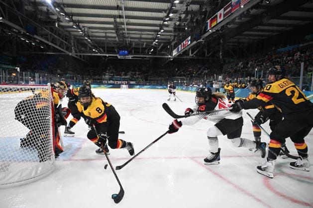 UKITA Rui (JAP) attack action against 4 Germany players during Ice hockey, Eishockey Olympic Winter games, Winterspiele,Spiele, Summer games Milano-Cortina 2026 in Milano, Italy, February 07 2026  Copyright: xFilippoxTomasi IPAxSportx xipa-agency.netx xx IPA_71066851 IPA_Agency_IPA71066851