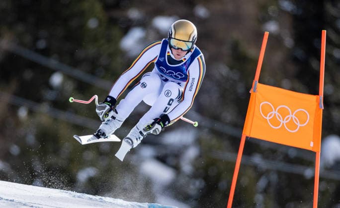 OLYMPICS - Winter Olympic Games, Olympische Spiele, Olympia, OS Milano Cortina 2026 BORMIO,ITALY,07.FEB.26 - OLYMPICS, ALPINE SKIING - Winter Olympic Games Milano Cortina 2026, downhill, men. Image shows Simon Jocher (GER).  GEPAxpictures xHaraldxSteiner