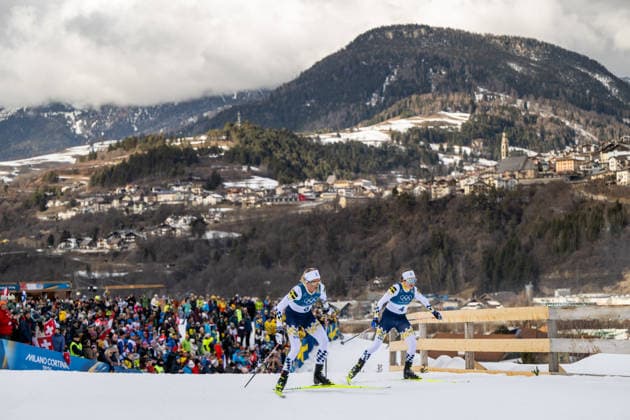 KARLSSON Frida (Schweden), ANDERSSON Ebba (Schweden), ITA, Olympische Spiele Milano Cortina 2026, Olympia, Langlauf, 10 km + 10 km Skiathlon Damen, 07.02.2026 ITA, Olympische Spiele Milano Cortina 2026, Olympia, Langlauf, 10 km + 10 km Skiathlon Damen, 07.02.2026 Tesero *** KARLSSON Frida Sweden , ANDERSSON Ebba Sweden , ITA, Olympic Games Milano Cortina 2026, Olympia, cross-country skiing, 10 km 10 km skiathlon women, 07 02 2026 ITA, Olympic Games Milano Cortina 2026, Olympia, cross-country skiing, 10 km 10 km skiathlon women, 07 02 2026 Tesero Copyright: xEibner-Pressefoto Memmlerx EP_MMR