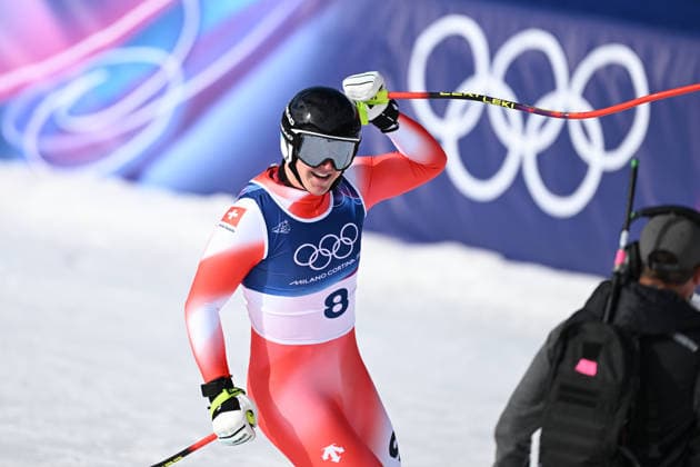Von Allmen Franjo (SUI), FEBRUARY 7, 2026 - Alpine Skiing : Men s Downhill during the Milano Cortina 2026 Olympic Winter games, Winterspiele,Spiele, Summer games at Stelvio Ski Centre in Bormio, Italy.  aflo_318790426