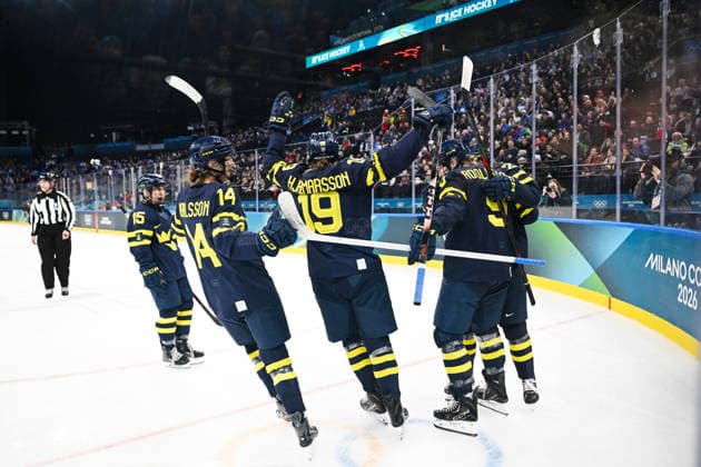 MILAN, ITALY 20260207 Jubilation after Sweden s Jessica Adolfsson scores 1-0 during the Ice hockey, Eishockey match in Group B between Sweden and Italy at Santagiulia Arena during the Milan Olympics. *** The image is included in the SPORTS PACKAGE. For others PAID IMAGE ** MILANO ITALY x10070x *** MILAN, ITALY 20260207 Jubilation after Sweden s Jessica Adolfsson scores 1 0 during the ice hockey match in Group B between Sweden and Italy at Santagiulia Arena during the Milan Olympics The image is included in the SPORTS PACKAGE For others PAID IMAGE MILANO ITALY x10070x  Copyright: xJessicaxGow TTx 2026 OLYMPICS ICE HOCKEY SWEDEN-ITALY