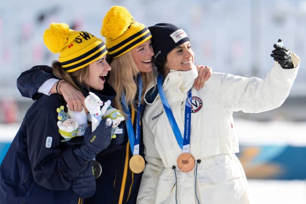 Cross-Country Skiing - Milano Cortina 2026 Winter Olympics: Day 1 Ebba Andersson, Frida Karlsson, Heidi Weng during Milano Cortina 2026 Winter Olympics Women™s skiathlon at Tesero Cross-Country Skiing Stadium in Val di Fiemme on February 7, 2026 Val di Fiemme Italy  Copyright: xFotoxOlimpikx originalFilename:jastrzebowski-crosscou260207_npMD1.jpg