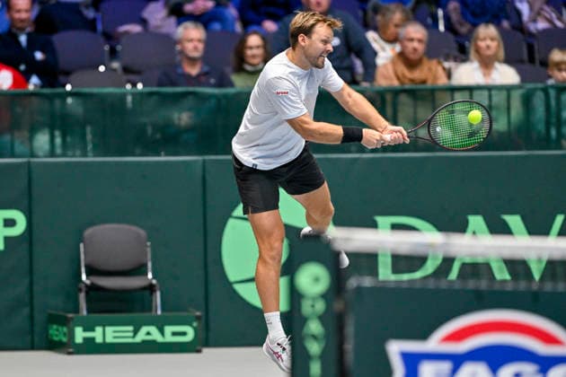 Kevin Krawietz (GER) 07.02.2026 Tennis Davis Cup Qualifiers 2026 Deutschland vs Peru , Castello, Duesseldorf,