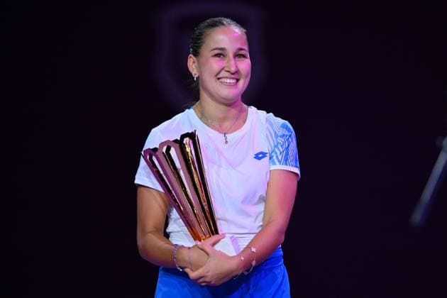 Sara Sorribes Tormo of Spain and and Kamilla Rakhimova of Uzbekistan pose with the trophy after the Transylvania Open 2026 double final, a WTA250 Tournament, at BT Arena, in Cluj-Napoca, Romania, February 07, 2025. Transylvania Open 2026 - WTA, Tennis Damen 250 Tournament - Double FinalCluj Napoca Romania  Copyright: xAlexxNicodim Shutterstockx 16526889dl