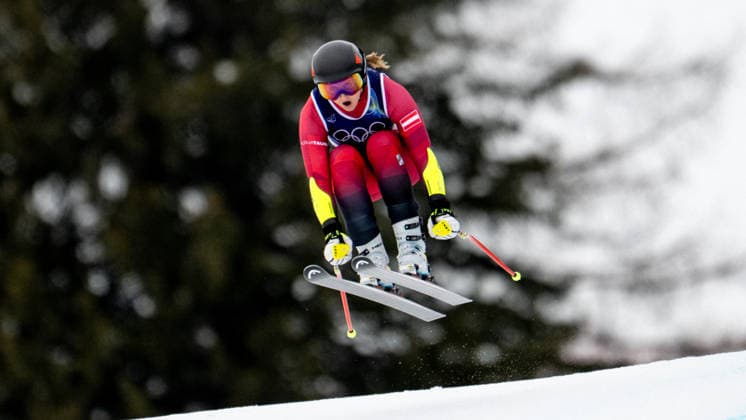 OLYMPICS - Winter Olympic Games, Olympische Spiele, Olympia, OS Milano Cortina 2026 CORTINA D AMPEZZO,ITALY,07.FEB.26 - OLYMPICS, ALPINE SKIING - Winter Olympic Games Milano Cortina 2026, preview, downhill training, women. Image shows Nina Ortlieb (AUT).  GEPAxpictures xAlexanderxSolc