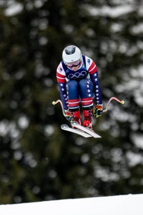 OLYMPICS - Winter Olympic Games, Olympische Spiele, Olympia, OS Milano Cortina 2026 CORTINA D AMPEZZO,ITALY,07.FEB.26 - OLYMPICS, ALPINE SKIING - Winter Olympic Games Milano Cortina 2026, preview, downhill training, women. Image shows Breezy Johnson (USA).  GEPAxpictures xAlexanderxSolc