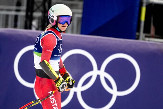 OLYMPICS - Winter Olympic Games, Olympische Spiele, Olympia, OS Milano Cortina 2026 CORTINA D AMPEZZO,ITALY,07.FEB.26 - OLYMPICS, ALPINE SKIING - Winter Olympic Games Milano Cortina 2026, preview, downhill training, women. Image shows Ariane Raedler (AUT).  GEPAxpictures xAlexanderxSolc