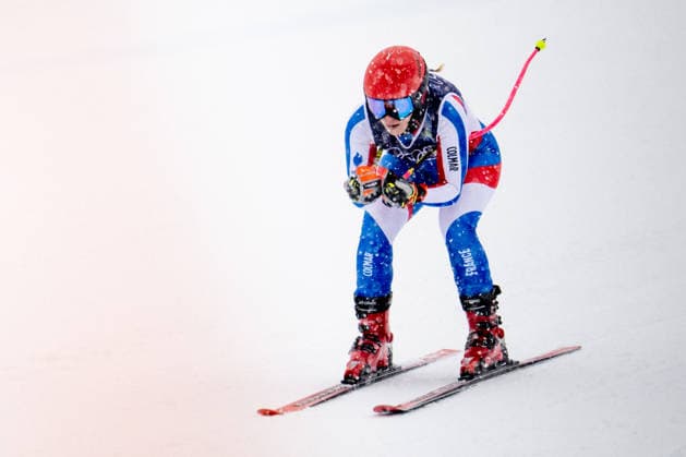 OLYMPICS - Winter Olympic Games, Olympische Spiele, Olympia, OS Milano Cortina 2026 CORTINA D AMPEZZO,ITALY,07.FEB.26 - OLYMPICS, ALPINE SKIING - Winter Olympic Games Milano Cortina 2026, preview, downhill training, women. Image shows Camille Cerutti (FRA).  GEPAxpictures xAlexanderxSolc