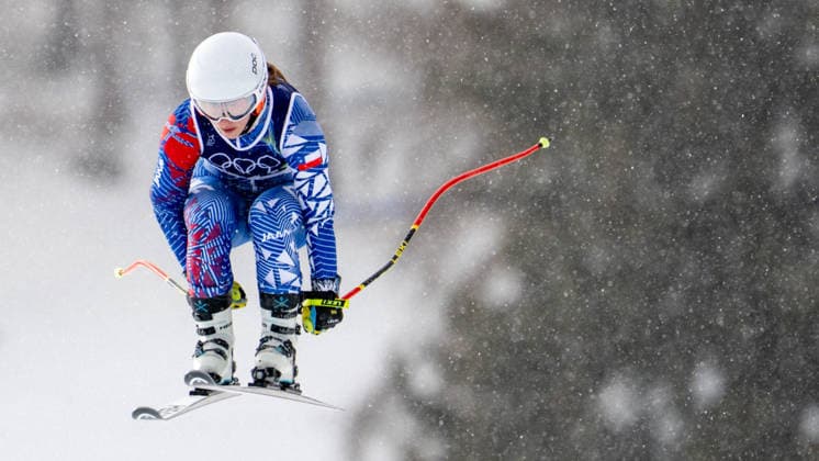 OLYMPICS - Winter Olympic Games, Olympische Spiele, Olympia, OS Milano Cortina 2026 CORTINA D AMPEZZO,ITALY,07.FEB.26 - OLYMPICS, ALPINE SKIING - Winter Olympic Games Milano Cortina 2026, preview, downhill training, women. Image shows Matilde Schwencke (CHI).  GEPAxpictures xAlexanderxSolc
