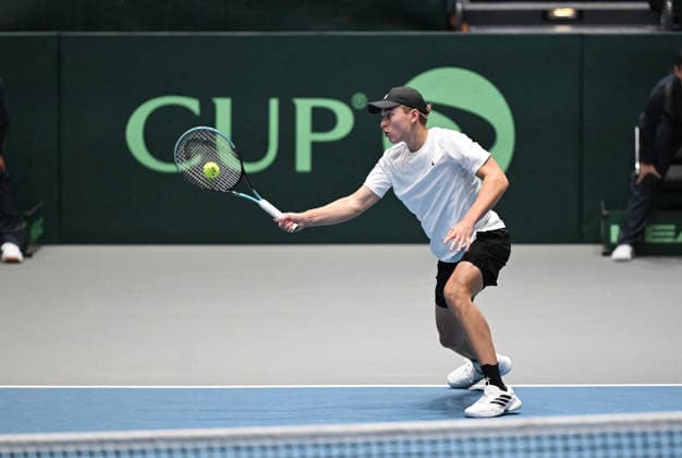 2026 Davis Cup Qualifiers , Düsseldorf Germany Germany vs. Peru Day 2 Match 3 4.Match Justin Engel (GER) vs. Gonzalo Bueno (PER)