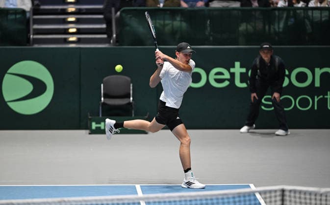2026 Davis Cup Qualifiers , Düsseldorf Germany Germany vs. Peru Day 2 Match 3 4.Match Justin Engel (GER) vs. Gonzalo Bueno (PER)