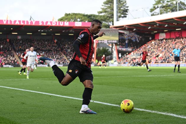 Bournemouth v Aston Villa, Premier League Rayan (37) of AFC Bournemouth on the attack during the Premier League match between Bournemouth and Aston Villa at the Vitality Stadium, Bournemouth, UK on 7 February 2026. Bournemouth Vitality Stadium Dorset UK Editorial use only DataCo restrictions apply See www.football-dataco.com , Copyright: xGrahamxHuntx PSI-23705-0049