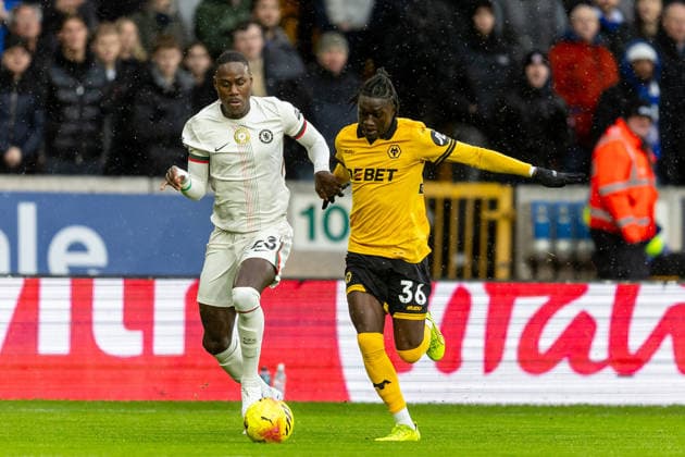 Wolverhampton Wanderers v Chelsea, Premier League Wolverhampton Wanderers midfielder Mateus Mane (36) runs forward on wing during the Premier League match between Wolverhampton Wanderers and Chelsea at Molineux, Wolverhampton, UK on 7 February 2026. Wolverhampton Molineux West Midlands UK Editorial use only DataCo restrictions apply See www.football-dataco.com , Copyright: xManjitxNarotrax PSI-23696-0003