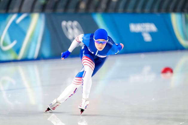 2026-02-07 - Milano Cortina 2026 Winter Olympics 3000m Women MILAN, ITALY - FEBRUARY 7: Greta Myers of United States of America during the Milano Cortina 2026 Winter Olympics at the Milano Speed skating, Eisschnelllauf Arena on February 7, 2026 in Milan, Italy Milan Milano Speed Skating Arena Italy Content not available for redistribution in The Netherlands directly or indirectly through any third parties. Copyright: xAndrexWeeningx