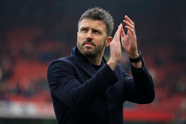 Manchester United, ManU v Tottenham Hotspur, Premier League Michael Carrick the Manchester United head coach at the end of the Premier League match between Manchester United and Tottenham Hotspur at Old Trafford, Manchester, UK on 7 February 2026. Manchester Old Trafford Greater Manchester UK Editorial use only DataCo restrictions apply See www.football-dataco.com , Copyright: xConorxMolloyx PSI-23700-0107