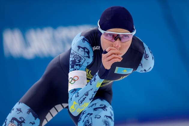 2026-02-07 Speed skating, Eisschnelllauf - Milano Cortina 2026 Winter Olympics - Day 1 MILAN, ITALY - FEBRUARY 7: Elizaveta Golubeva of Kazakhstan competing in the Women s 3000m during Day 1 of Speed Skating - Milano Cortina 2026 Winter Olympics at Milano Speed Skating Stadium on February 7, 2026 in Milan, Italy. (Photo by Joris Verwijst BSR Agency) Milan Italy Content not available for redistribution in The Netherlands directly or indirectly through any third parties. Copyright: xBSRxAgencyx
