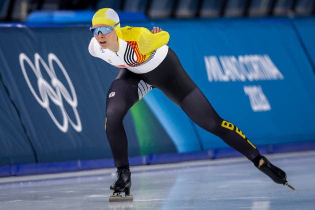 2026-02-07 Speed skating, Eisschnelllauf - Milano Cortina 2026 Winter Olympics - Day 1 MILAN, ITALY - FEBRUARY 7: Sandrine Tas of Belgium competing in the Women s 3000m during Day 1 of Speed Skating - Milano Cortina 2026 Winter Olympics at Milano Speed Skating Stadium on February 7, 2026 in Milan, Italy. (Photo by Joris Verwijst BSR Agency) Milan Italy Content not available for redistribution in The Netherlands directly or indirectly through any third parties. Copyright: xBSRxAgencyx