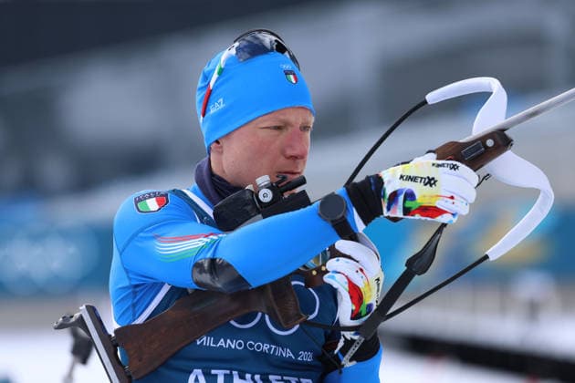 Milan Cortina 2026 Olympics, Biathlon Mixed Relay 4 x 6 km, Lukas Hofer (ITA), Anterselva, Italy, February 7, 2026. Photo Felice Calabro  Copyright: xFelicexCalabro x xipa-agency.netx xFELICExCALABRO x IPA_Agency_IPA71071933