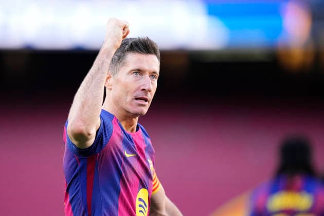 FC Barcelona, Barca v RCD Mallorca - LaLiga EA Sports Robert Lewandowski centre-forward of Barcelona and Poland celebrates after scoring his sides first goal during the La Liga EA Sports match between FC Barcelona and RCD Mallorca at Spotify Camp Nou on February 7, 2026 in Barcelona, Spain. Barcelona Spain  Copyright: xJosexBretonx originalFilename:bretonhernandez-fcbarcel260207_npJoj.jpg
