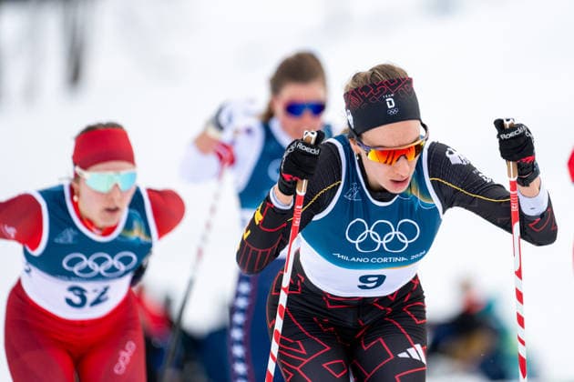 FINK Pia (Deutschland), ITA, Olympische Spiele Milano Cortina 2026, Olympia, Langlauf, 10 km + 10 km Skiathlon Damen, 07.02.2026 ITA, Olympische Spiele Milano Cortina 2026, Olympia, Langlauf, 10 km + 10 km Skiathlon Damen, 07.02.2026 Tesero *** FINK Pia Germany , ITA, Olympic Games Milano Cortina 2026, Olympia, cross-country skiing, 10 km 10 km skiathlon women, 07 02 2026 ITA, Olympic Games Milano Cortina 2026, Olympia, cross-country skiing, 10 km 10 km skiathlon women, 07 02 2026 Tesero Copyright: xEibner-Pressefoto Memmlerx EP_MMR