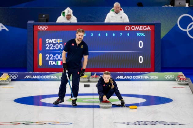 260207 Isabella Wrana and Rasmus Wrana of Sweden in a round robin mixed doubles curling match between Sweden and Italy during day 1 of the 2026 Winter Olympics on February 7, 2026 in Cortina. Photo: Jon Olav Nesvold BILDBYRAN COP 217 JE0110 curling Olympic Games, Olympische Spiele, Olympia, OS olympics winter olympics os ol olympiska spel vinter-os olympiske leker milano cortina 2026 milan cortina 2026 milano cortina 2026 olympic games milano cortina 2026 winter olympic games milano cortina-os milano cortina-ol vinter-ol 1 bbeng *** 260207 Isabella Wrana and Rasmus Wrana of Sweden in a round robin mixed doubles curling match between Sweden and Italy during day 1 of the 2026 Winter Olympics on February 7, 2026 in Cortina Photo Jon Olav Nesvold BILDBYRAN COP 217 JE0110 curling olympic games olympics winter olympics os ol olympiska spel vinter os olympiske leker milano cortina 2026 milan cortina 2026 milano cortina 2026 olympic games milano cortina 2026 winter olympic games milano cortina os milano cortina ol vinter ol 1 bbeng  Copyright: JONxOLAVxNESVOLD BB260207JE053