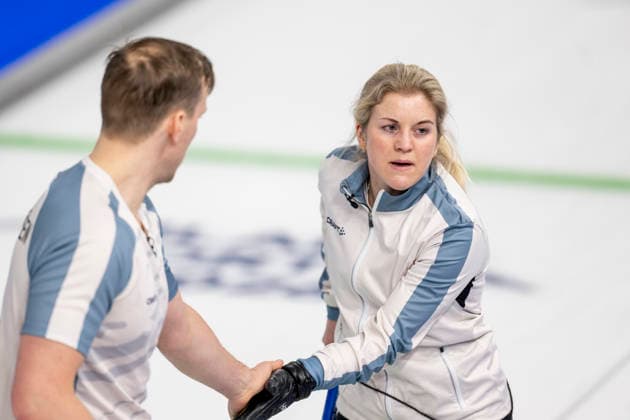 260207 Kristin Skaslien and Magnus Nedregotten of Norway compete in a round robin mixed doubles curling match between Norway and Estonia during day 1 of the 2026 Winter Olympics on February 7, 2026 in Cortina. Photo: Jon Olav Nesvold BILDBYRAN COP 217 JE0110 curling Olympic Games, Olympische Spiele, Olympia, OS olympics winter olympics os ol olympiska spel vinter-os olympiske leker milano cortina 2026 milan cortina 2026 milano cortina 2026 olympic games milano cortina 2026 winter olympic games milano cortina-os milano cortina-ol vinter-ol 1 bbeng *** 260207 Kristin Skaslien and Magnus Nedregotten of Norway compete in a round robin mixed doubles curling match between Norway and Estonia during day 1 of the 2026 Winter Olympics on February 7, 2026 in Cortina Photo Jon Olav Nesvold BILDBYRAN COP 217 JE0110 curling olympic games olympics winter olympics os ol olympiska spel vinter os olympiske leker milano cortina 2026 milan cortina 2026 milano cortina 2026 olympic games milano cortina 2026 winter olympic games milano cortina os milano cortina ol vinter ol 1 bbeng  Copyright: JONxOLAVxNESVOLD BB260207JE055