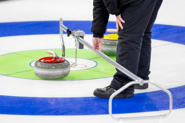 260207 A measuring device in a round robin mixed doubles curling match during day 1 of the 2026 Winter Olympics on February 7, 2026 in Cortina. Photo: Jon Olav Nesvold BILDBYRAN COP 217 JE0110 curling Olympic Games, Olympische Spiele, Olympia, OS olympics winter olympics os ol olympiska spel vinter-os olympiske leker milano cortina 2026 milan cortina 2026 milano cortina 2026 olympic games milano cortina 2026 winter olympic games milano cortina-os milano cortina-ol vinter-ol 1 bbeng genre *** 260207 A measuring device in a round robin mixed doubles curling match during day 1 of the 2026 Winter Olympics on February 7, 2026 in Cortina Photo Jon Olav Nesvold BILDBYRAN COP 217 JE0110 curling olympic games olympics winter olympics os ol olympiska spel vinter os olympiske leker milano cortina 2026 milan cortina 2026 milano cortina 2026 olympic games milano cortina 2026 winter olympic games milano cortina os milano cortina ol vinter ol 1 bbeng genre  Copyright: JONxOLAVxNESVOLD BB260207JE056