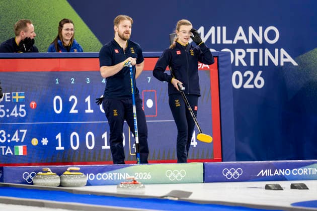 260207 Isabella Wrana and Rasmus Wrana of Sweden in a round robin mixed doubles curling match between Sweden and Italy during day 1 of the 2026 Winter Olympics on February 7, 2026 in Cortina. Photo: Jon Olav Nesvold BILDBYRAN COP 217 JE0110 curling Olympic Games, Olympische Spiele, Olympia, OS olympics winter olympics os ol olympiska spel vinter-os olympiske leker milano cortina 2026 milan cortina 2026 milano cortina 2026 olympic games milano cortina 2026 winter olympic games milano cortina-os milano cortina-ol vinter-ol 1 bbeng *** 260207 Isabella Wrana and Rasmus Wrana of Sweden in a round robin mixed doubles curling match between Sweden and Italy during day 1 of the 2026 Winter Olympics on February 7, 2026 in Cortina Photo Jon Olav Nesvold BILDBYRAN COP 217 JE0110 curling olympic games olympics winter olympics os ol olympiska spel vinter os olympiske leker milano cortina 2026 milan cortina 2026 milano cortina 2026 olympic games milano cortina 2026 winter olympic games milano cortina os milano cortina ol vinter ol 1 bbeng  Copyright: JONxOLAVxNESVOLD BB260207JE078