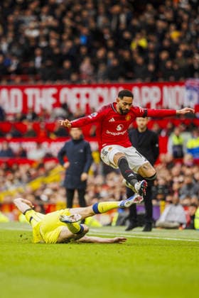 MANCHESTER, ENGLAND - FEBRUARY 07: Matheus Cunha of Manchester United, ManU in action during a Premier League 2026 match between Manchester United v Tottenham Hotspur at Stadium of Old Trafford on February 7, 2026 in Manchester, England. (Photo by Richard Callis Sports Press Photo) Copyright: xRichardxCallis SportsxPressxPhotx Sportspressphoto_SPR89363