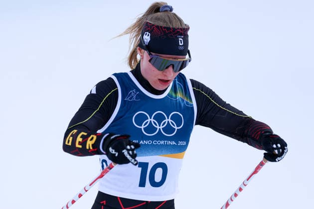 Olympische Winterspiele Milano Cortina 2026 Skilanglauf 10km + 10km Skiathlon Frauen am 07.02.2026 im Tesero Cross-Country Skiing Stadium in Cortina d™Ampezzo Helen Hoffmann ( Deutschland ) *** Olympic Winter Games Milano Cortina 2026 Cross Country Skiing 10km 10km Skiathlon Women on 07 02 2026 at the Tesero Cross Country Skiing Stadium in Cortina d™Ampezzo Helen Hoffmann Germany xMSx