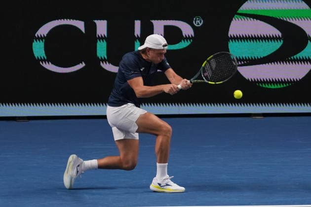 February 7, 2026, Le Portel, Bretagne, France: Alexandre Muller of French during the Davis Cup 2026, Qualifiers tennis event on 7 February 2026 at Le Chaudron in Le Portel, France - Photo Le Portel France - ZUMAl193 20260207_zsp_l193_132 Copyright: xLaurentxLairysx