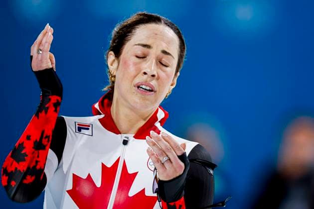 Valerie Maltais of Canada looks dejected after Around the Games, Milano Cortina 2026 Winter Olympics: Day 1, Speed skating, Eisschnelllauf - Milano Cortina 2026 Winter Olympics: Day 1, Milano Speed Skating Stadium, February 7, 2026, Milan, Italy.