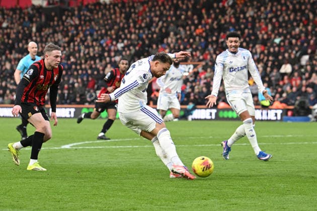 Bournemouth v Aston Villa, Premier League Matty Cash (2) of Aston Villa shoots at goal during the Premier League match between Bournemouth and Aston Villa at the Vitality Stadium, Bournemouth, UK on 7 February 2026. Bournemouth Vitality Stadium Dorset UK Editorial use only DataCo restrictions apply See www.football-dataco.com , Copyright: xGrahamxHuntx PSI-23705-0093