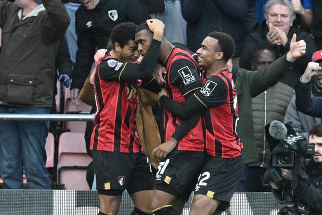 Bournemouth v Aston Villa, Premier League Goal 1-1 - Rayan (37) of AFC Bournemouth celebrates scoring the the equalising goal during the Premier League match between Bournemouth and Aston Villa at the Vitality Stadium, Bournemouth, UK on 7 February 2026. Bournemouth Vitality Stadium Dorset UK Editorial use only DataCo restrictions apply See www.football-dataco.com , Copyright: xGrahamxHuntx PSI-23705-0097