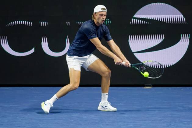 Tennis Coupe Davis - France - Slovaquie au Portel PHOTOPQR VOIX DU NORD JOHAN BEN AZZOUZ ; 07 02 2026 ; Le Portel, le 7 fevrier 2026. Tennis Coupe Davis (premier tour) - France - Slovaquie au chaudron au Portel. Alexandre Muller. PHOTO JOHAN BEN AZZOUZ LA VOIX DU NORD - Le Portel, France, feb 7th 2026. Davis Cup : Francs vs Slovakia - Nord France  Copyright: xPHOTOPQR VOIXxDUxNORD MAXPPPxJOHANxBENxAZZOUZx 20260207VDN5165 20260207VDN5165