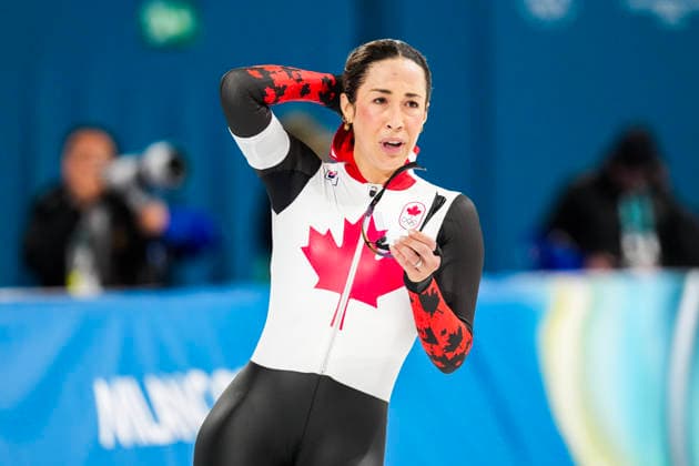 2026-02-07 - Milano Cortina 2026 Winter Olympics 3000m Women MILAN, ITALY - FEBRUARY 7: Valerie Maltais of Canada during the Milano Cortina 2026 Winter Olympics at the Milano Speed skating, Eisschnelllauf Arena on February 7, 2026 in Milan, Italy Milan Milano Speed Skating Arena Italy Content not available for redistribution in The Netherlands directly or indirectly through any third parties. Copyright: xAndrexWeeningx
