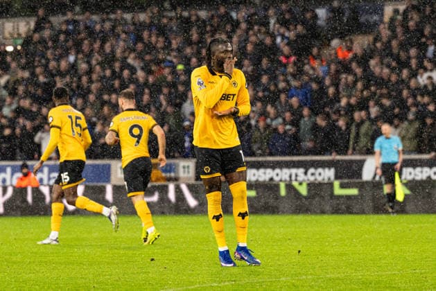 7th February 2026; Molineux Stadium, Wolverhampton, West Midlands, England; Premier League Football, Wolverhampton Wanderers versus Chelsea; Tolu Arokodare of Wolverhampton Wanderers celebrates scoring in the 55th minute to make the score 1-3  GodfreyxPitt