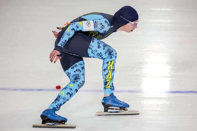 ITALY, MILAN - FEBRUARY 7, 2026: Nadezhda Morozova of Kazakhstan competes in the womenâ€™s 3000m at Milano Speed skating, Eisschnelllauf Stadium. Peter Kovalev TASS  88335181