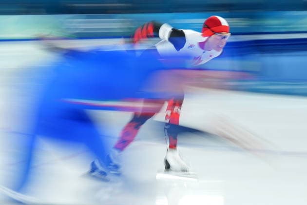 February 7, 2026, Milan, ITALY: Canada s Valerie Maltais competes in the women s 3000m Speed skating, Eisschnelllauf competition during the 2026 Milano Cortina Winter Olympics in Milan, Saturday, Feb. 7, 2026. Canada News - February 7, 2026  - ZUMAc35_ 20260207_zaf_c35_038 Copyright: xNathanxDenettex