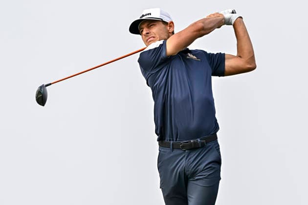 QATAR MASTERS 2026- THIRD ROUND Daniel Hillier of New Zealand tees off on the 9th hole during the third round of the Qatar Masters 2026 golf tournament at the Doha Golf Club in Doha, Qatar, on February 7, 2026 DOHA Qatar Copyright: xNOUSHADx