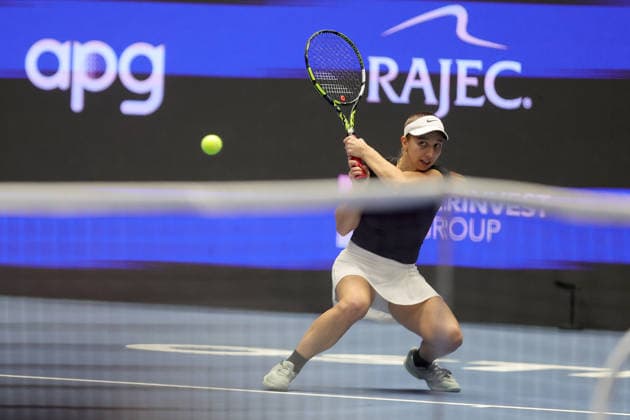 Tamara Korpatsch (GER) in action during the match against Katie Boulter (UK) within the WTA, Tennis Damen women s tennis tournament Ostrava Open in Ostrava, Czech Republic, February 7, 2026. (CTKxPhoto PetrxSznapka) CTKPhotoP2026020705711  CTKPhotoP2026020705711