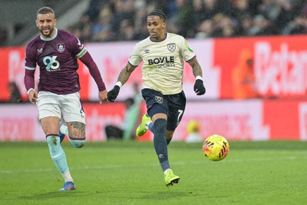 7th February 2026; Turf Moor, Burnley, Lancashire, England; Premier League Football, Burnley versus West Ham United; Crysencio Summerville of West Ham United  LeexDurkin