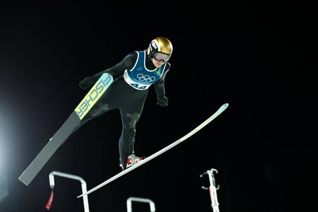 Olympische Winterspiele Milano Cortina 2026 Skispringen Normalschanze Einzel Frauen am 07.02.2026 an der Predazzo Ski jumping, Skispringen, Ski, nordisch Stadium in Predazzo Agnes Reisch ( Deutschland ) *** Olympic Winter Games Milano Cortina 2026 Ski Jumping Normal Hill Individual Women on 07 02 2026 at the Predazzo Ski Jumping Stadium in Predazzo Agnes Reisch Germany xMSx
